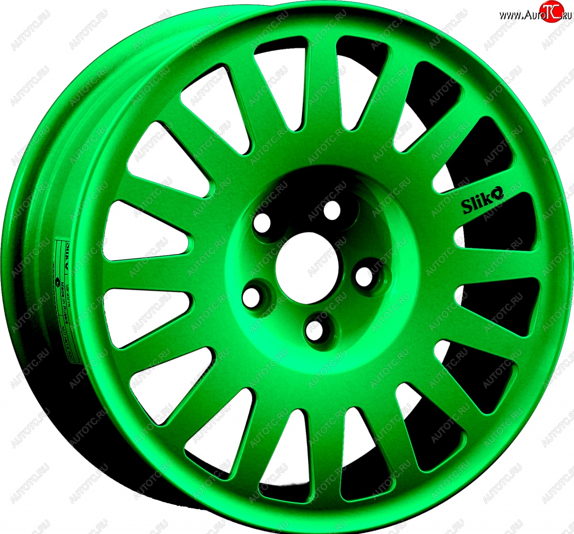 15 599 р. Кованый диск Slik Classic Sport L-1823S 6.5x15   (RAL 6038 ярко-зеленый (6038))  с доставкой в г. Чебоксары