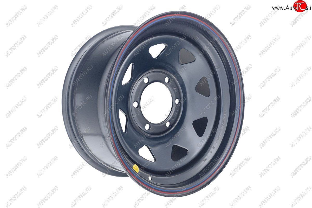 7 079 р. Штампованый диск OFF-ROAD Wheels (усиленный, треугольник мелкий) 8.0x16   (Цвет: черный)  с доставкой в г. Чебоксары