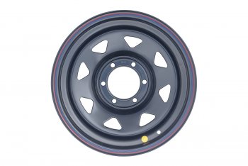 7 079 р. Штампованый диск OFF-ROAD Wheels (усиленный, треугольник мелкий) 8.0x16   (Цвет: черный)  с доставкой в г. Чебоксары. Увеличить фотографию 2