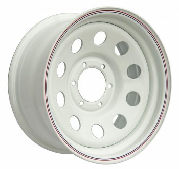 Штампованый диск OFF-ROAD Wheels (стальной усиленный, круг - белый). 8.0 x 17 Ford Ranger дорестайлинг (2006-2009) 6x139.7xDIA110.0xET10.0