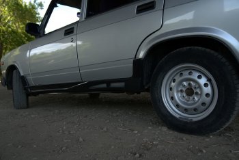 969 р. Пороги накладки Autodemic Полуарка с сеткой Лада 2105 (1979-2010) (Текстурная поверхность)  с доставкой в г. Чебоксары. Увеличить фотографию 3