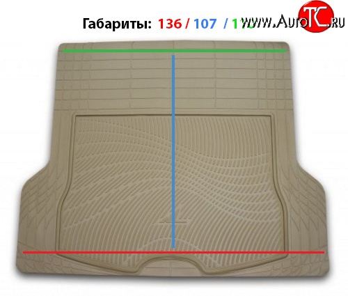 6 699 р. Универсальный коврик в багажник Element-Autofamily (полиуретан) Audi Q5 8R рестайлинг (2012-2017) (бежевый)  с доставкой в г. Чебоксары