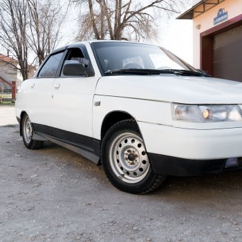 1 079 р. Пороги накладки Autodemic ВИНТ СПОРТ (с сеткой) Лада 2110 седан (1995-2007)  с доставкой в г. Чебоксары. Увеличить фотографию 4