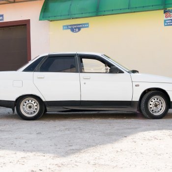 1 079 р. Пороги накладки Autodemic ВИНТ СПОРТ (с сеткой) Лада 2110 седан (1995-2007)  с доставкой в г. Чебоксары. Увеличить фотографию 2
