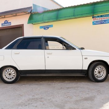 699 р. Пороги накладки Autodemic (Лапша c cеткой) Лада 2110 седан (1995-2007)  с доставкой в г. Чебоксары. Увеличить фотографию 9