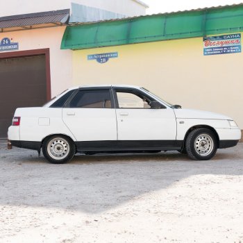 679 р. Пороги накладки Лапша Autodemic Лада 2110 седан (1995-2007)  с доставкой в г. Чебоксары. Увеличить фотографию 2