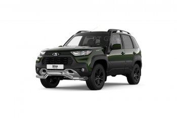 11 249 р. Защита переднего бампера Petroil Tuning (Ø63, волна)  Лада Нива Трэвел (2021-2025) (212300-80) (Нержавейка полированная)  с доставкой в г. Чебоксары. Увеличить фотографию 2