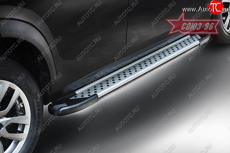 8 279 р. Пороги из алюминиевого профиля (2011-2013) Souz-96  Chevrolet Niva  2123 (2002-2008), Лада 2123 (Нива Шевроле) (2002-2008)  с доставкой в г. Чебоксары
