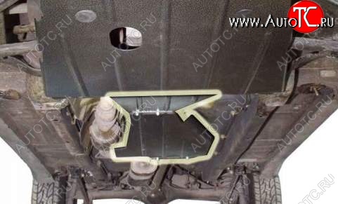 2 769 р. Защита КПП и раздатки КПП Броня-2 (усиленная, 2 элемента) Chevrolet Niva 2123 дорестайлинг (2002-2008)  с доставкой в г. Чебоксары