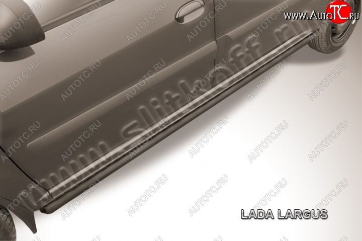 7 199 р. Защита порогов Slitkoff  Лада Ларгус (2012-2025) дорестайлинг R90, рестайлинг R90 (Цвет: серебристый)  с доставкой в г. Чебоксары