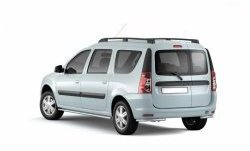 8 999 р. Защита заднего бампера из двух боковых уголков диаметром 51 мм Petroil Tuning  Лада Ларгус (2012-2021) дорестайлинг R90 (Нержавеющая полированная сталь)  с доставкой в г. Чебоксары. Увеличить фотографию 2