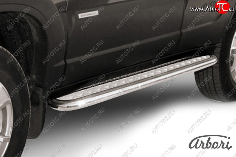 25 999 р. Порожки для ног Arbori (нержавейка, алюмиий, d57)  Chevrolet Niva  2123 (2009-2020), Лада 2123 (Нива Шевроле) (2009-2021)  с доставкой в г. Чебоксары