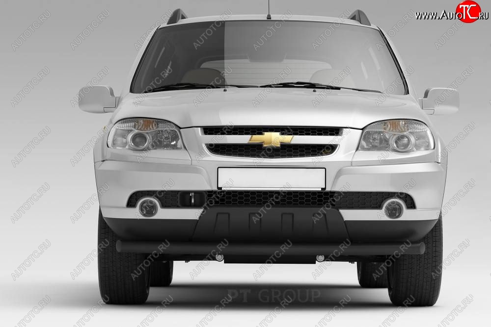 3 999 р. Защита переднего бампера Petroil Tuning (Ø63 мм)  Chevrolet Niva  2123 (2009-2020), Лада 2123 (Нива Шевроле) (2009-2021) (Сталь с полимерным покрытием в цвет: черный ❞Шагрень❝)  с доставкой в г. Чебоксары