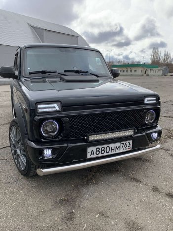 4 799 р. Бампер передний Urban  Лада Нива 4х4  2121 - нива 4х4 ( 2131,  2329,  2121-80,  2121 Бронто,  2121,  2121 (Legend)) (Без вставок под туманки, Без креплений, Неокрашенный, Без ПТФ)  с доставкой в г. Чебоксары. Увеличить фотографию 4