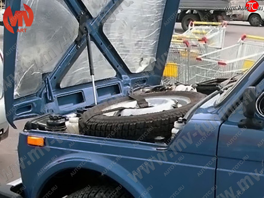 2 689 р. Упор капота MV-Tuning Лада нива 4х4 2121 (Legend) 3 дв. 2-ой рестайлинг (2021-2025)  с доставкой в г. Чебоксары
