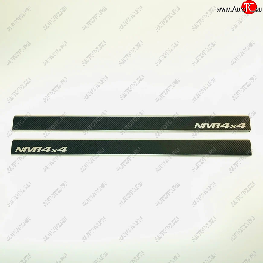 1 779 р. Накладки порожков салона INOX Лада Нива 4х4 2121 3 дв. дорестайлинг (1977-2019) (Нержавеющая сталь)  с доставкой в г. Чебоксары