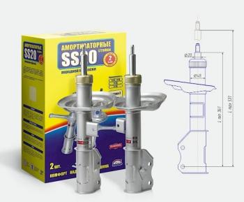 Амортизаторы передние SS20 Лада Веста ( 2180,  SW 2181) (2015-2025) седан дорестайлинг, универсал дорестайлинг, седан рестайлинг, универсал рестайлинг (Спорт - максимально жесткая подвеска)