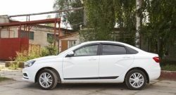 2 569 р. Молдинги RA  Лада Веста ( 2180,  SW 2181) (2015-2025) седан дорестайлинг, универсал дорестайлинг, седан рестайлинг, универсал рестайлинг (Поверхность шагрень)  с доставкой в г. Чебоксары. Увеличить фотографию 2