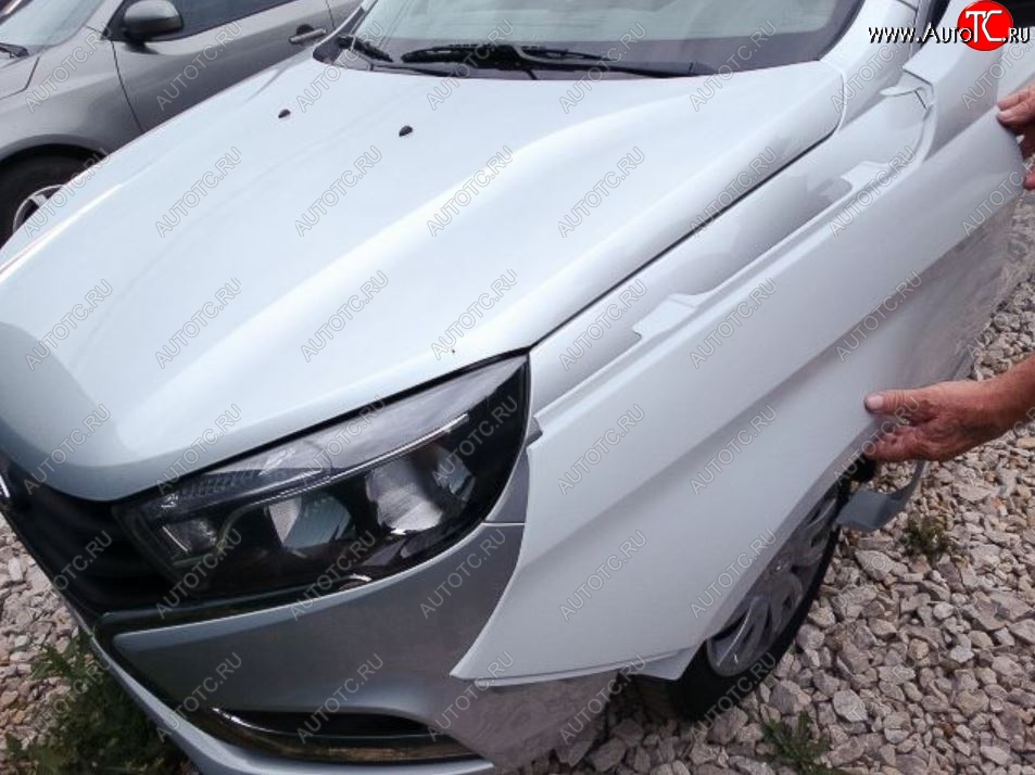 5 499 р. Переднее левое пластиковое крыло АвторитетПласт  Лада Веста ( 2180,  SW 2181) (2015-2025) седан дорестайлинг, универсал дорестайлинг, седан рестайлинг, универсал рестайлинг (Неокрашенное)  с доставкой в г. Чебоксары