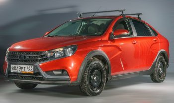 9 999 р. Комплект Кросс обвеса (шагрень) ТюнАвто Лада Веста SW 2181 универсал дорестайлинг (2017-2022) (Поверхность текстурная)  с доставкой в г. Чебоксары. Увеличить фотографию 5