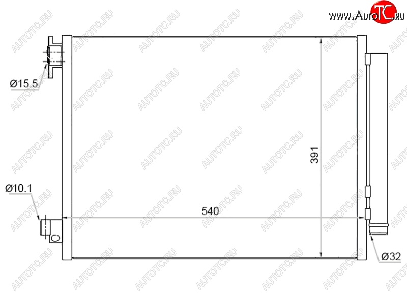 3 399 р. Радиатор кондиционера SAT Лада XRAY (2016-2022)  с доставкой в г. Чебоксары