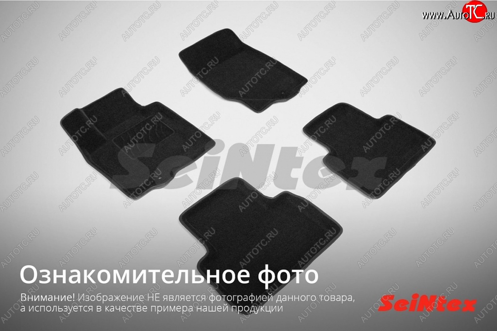 4 999 р. Износостойкие коврики в салон SeiNtex Premium 3D 4 шт. (ворсовые, черные) Лада Веста SW 2181 универсал дорестайлинг (2017-2022)  с доставкой в г. Чебоксары