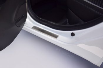 2 099 р. Пороги накладки в проем дверей Petroil Tuning Лада Веста SW 2181 универсал дорестайлинг (2017-2022) (Нержавейка)  с доставкой в г. Чебоксары. Увеличить фотографию 6