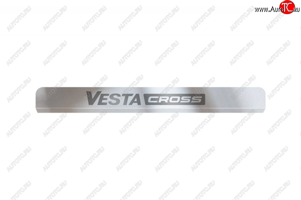 2 099 р. Пороги накладки в проем дверей Cross Petroil Tuning Лада Веста SW 2181 универсал дорестайлинг (2017-2022) (Нержавейка)  с доставкой в г. Чебоксары