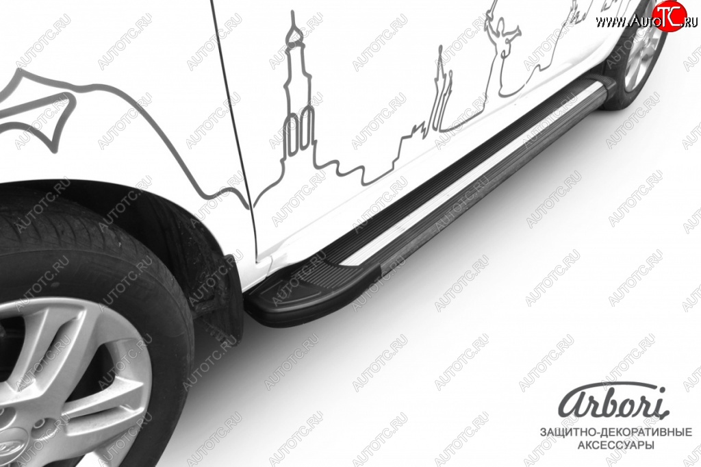 12 509 р. Порожки для ног Arbori Luxe Black  Лада XRAY (2016-2022)  с доставкой в г. Чебоксары