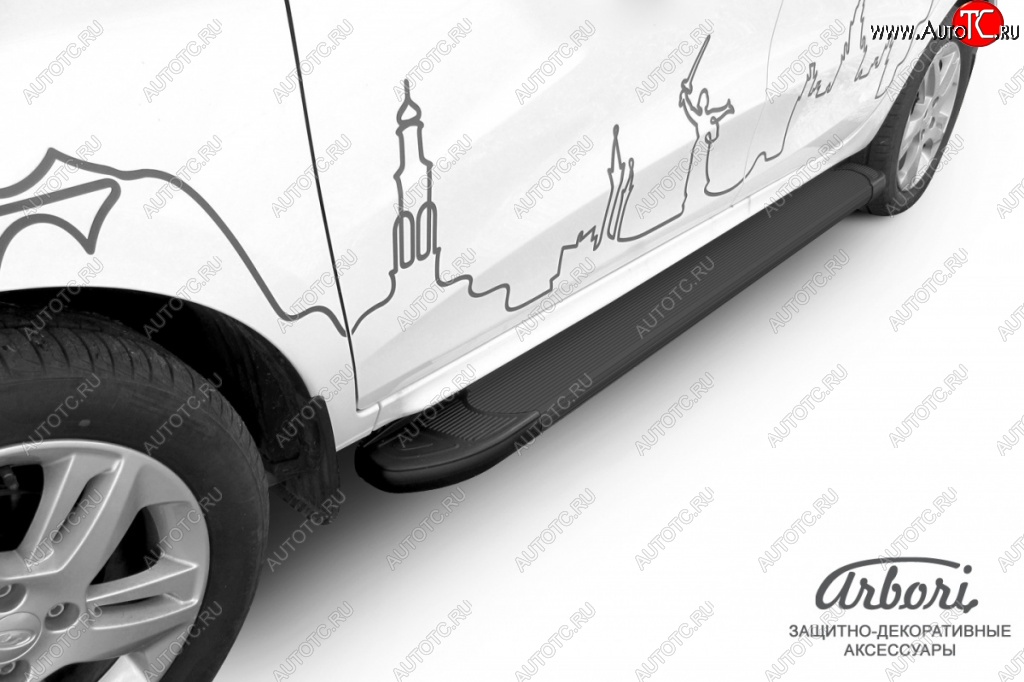 11 609 р. Порожки для ног Arbori Optima Black  Лада XRAY (2016-2022)  с доставкой в г. Чебоксары