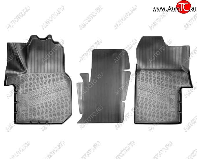 2 399 р. Коврики салонные Noplast (3D) Volkswagen Crafter 2 (2017-2025) (Черные)  с доставкой в г. Чебоксары