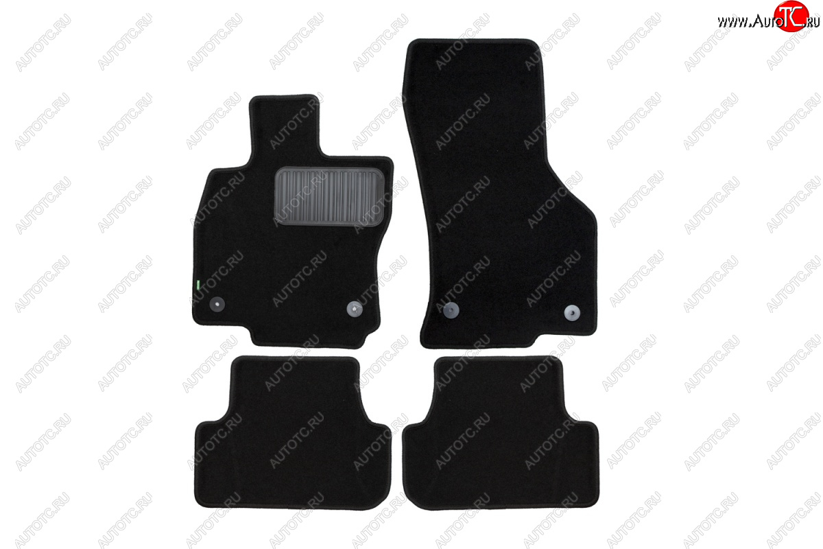 6 599 р. Текстильные коврики салона Klever Standart хэтчбек АКПП Volkswagen Golf 7 дорестайлинг, хэтчбэк 5 дв. (2012-2017) (Черные)  с доставкой в г. Чебоксары