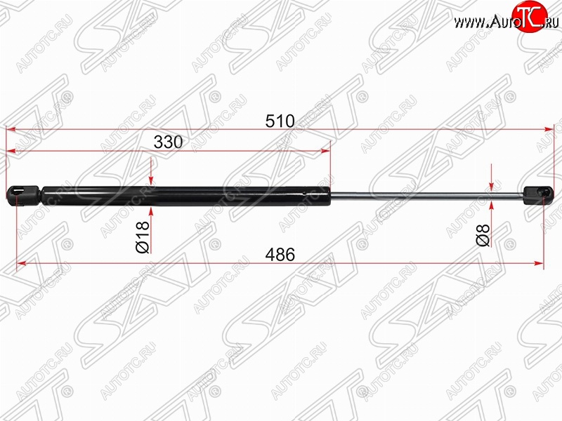 579 р. Газовый упор крышки багажника SAT  Volkswagen Jetta  A6 (2011-2018) седан дорестайлинг, седан рестайлинг  с доставкой в г. Чебоксары