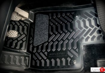 1 739 р. Коврики салона Aileron (3D с подпятником) Volkswagen Passat B6 седан (2005-2011)  с доставкой в г. Чебоксары. Увеличить фотографию 2