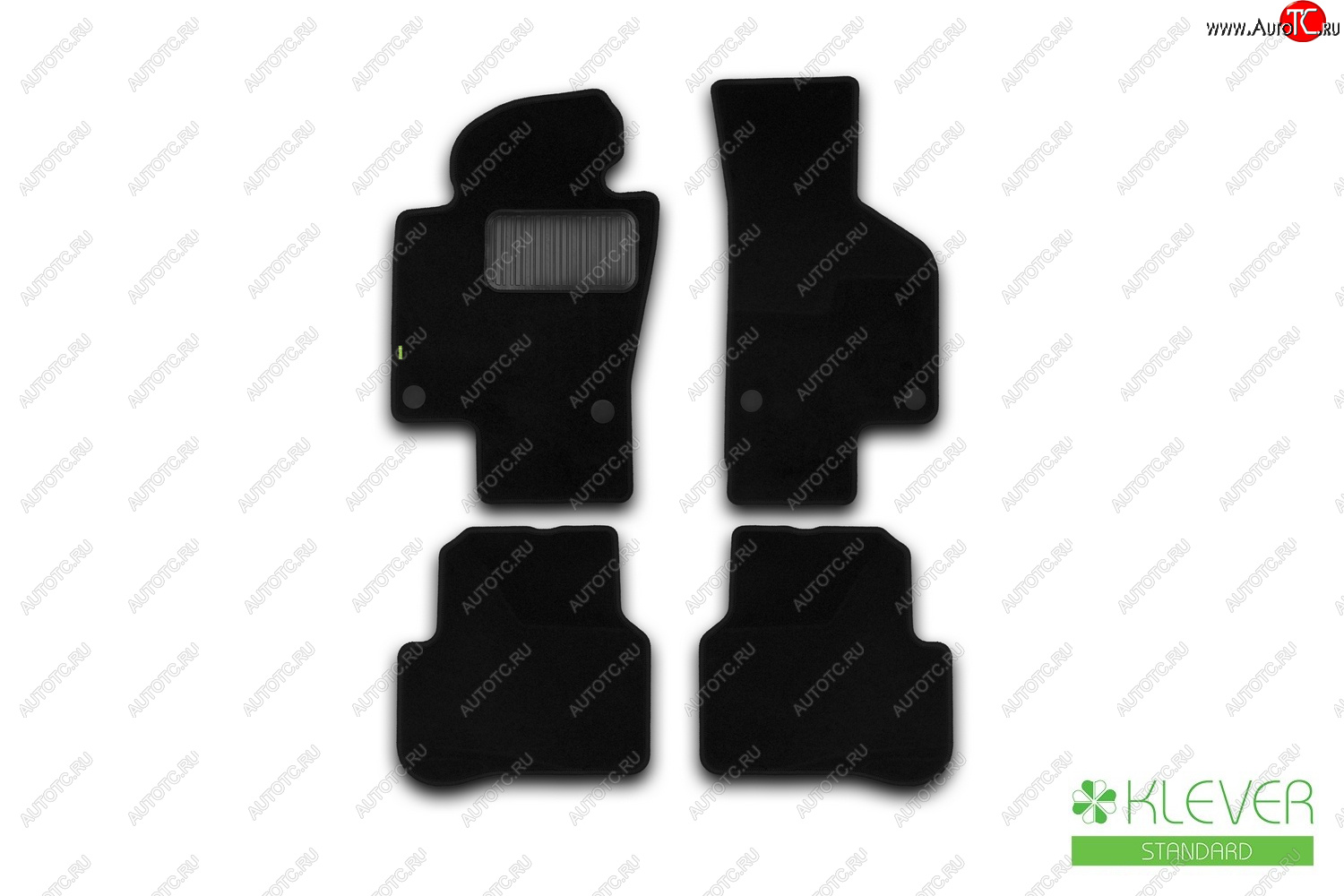 6 949 р. Текстильные коврики салона седан Klever Standart Volkswagen Passat B6 седан (2005-2011) (Черные)  с доставкой в г. Чебоксары