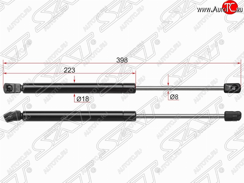 539 р. Газовый упор крышки багажника SAT  Volkswagen Passat  B6 (2005-2010) универсал  с доставкой в г. Чебоксары