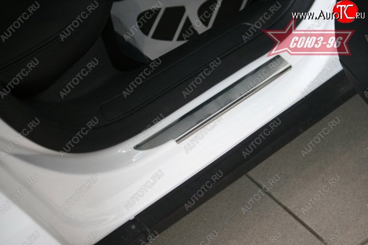 2 744 р. Накладки на внутренние пороги Souz-96 (без логотипа)  Volkswagen Passat  B6 (2005-2011) седан, универсал  с доставкой в г. Чебоксары