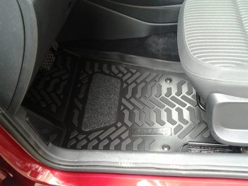 1 779 р. Коврики салона Aileron (3D с подпятником) Volkswagen Polo 5 седан дорестайлинг (2009-2015)  с доставкой в г. Чебоксары. Увеличить фотографию 4