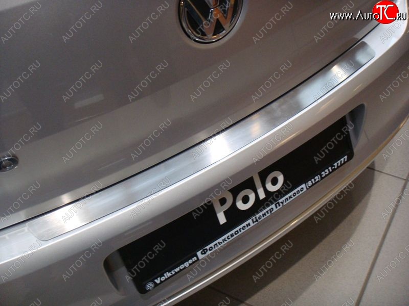 1 394 р. Накладка на задний бампер без логотипа Souz-96  Volkswagen Polo  5 (2009-2015) хэтчбек дорестайлинг  с доставкой в г. Чебоксары