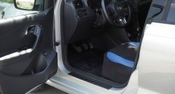 2 999 р. Накладки на порожки автомобиля RA Volkswagen Polo 5 хэтчбек дорестайлинг (2009-2015)  с доставкой в г. Чебоксары. Увеличить фотографию 3