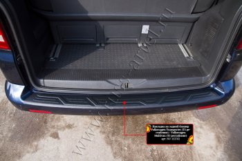 2 269 р. Накладка защитная на задний бампер (шагрень) RA  Volkswagen Transporter  T5 (2009-2015) рестайлинг  с доставкой в г. Чебоксары. Увеличить фотографию 2