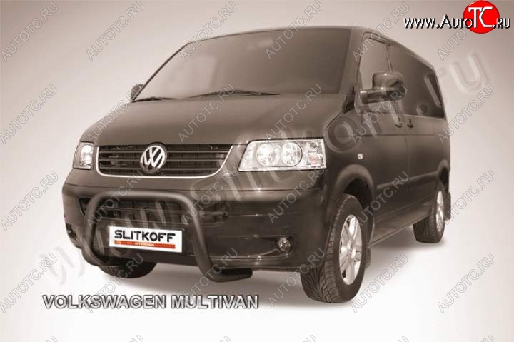 20 999 р. Кенгурятник d57 низкий мини  Volkswagen Transporter  T5 (2003-2009) дорестайлинг (Цвет: серебристый)  с доставкой в г. Чебоксары