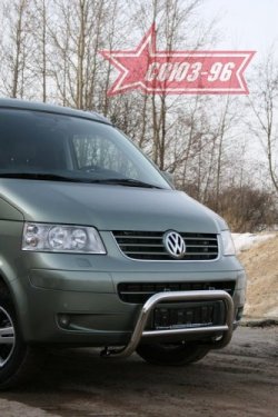 12 959 р. Защита переднего бампера Souz-96 (d60) Volkswagen Transporter T5 рестайлинг (2009-2015)  с доставкой в г. Чебоксары. Увеличить фотографию 2