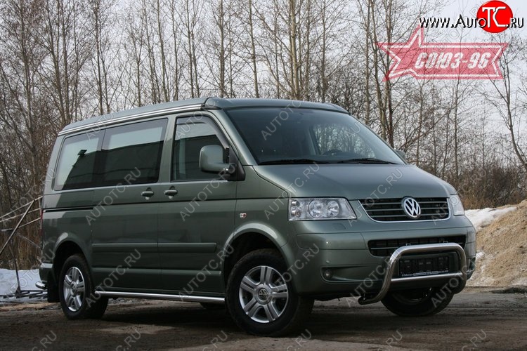 12 959 р. Защита переднего бампера Souz-96 (d60) Volkswagen Transporter T5 рестайлинг (2009-2015)  с доставкой в г. Чебоксары