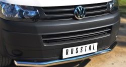 15 799 р. Одинарная защита переднего бампера диаметром 63 мм SLITKOFF  Volkswagen Transporter  T5 (2009-2015) рестайлинг  с доставкой в г. Чебоксары. Увеличить фотографию 2