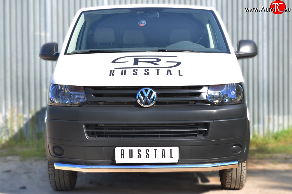 15 799 р. Одинарная защита переднего бампера диаметром 63 мм SLITKOFF  Volkswagen Transporter  T5 (2009-2015) рестайлинг  с доставкой в г. Чебоксары