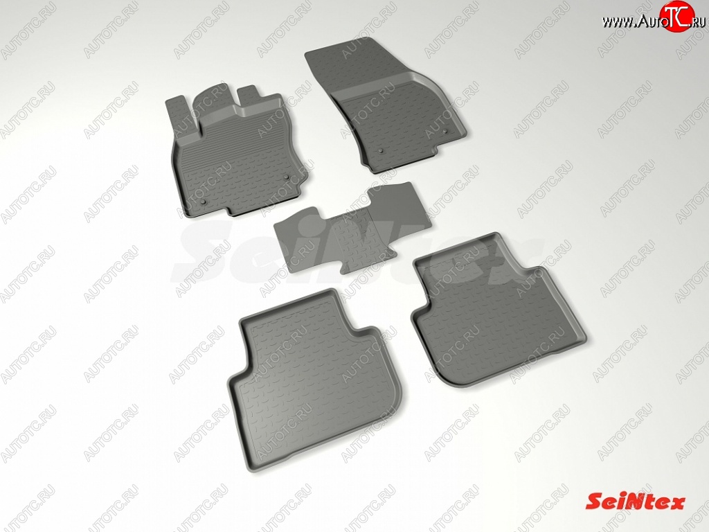 3 199 р. Износостойкие коврики в салон с высоким бортом SeiNtex Premium 4 шт. (резина) Volkswagen Tiguan Mk2 дорестайлинг (2016-2020)  с доставкой в г. Чебоксары
