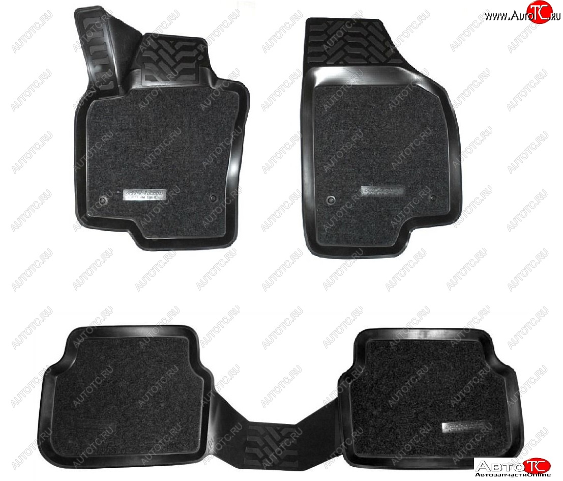 3 479 р. Коврики в салон Aileron (3D) SOFT Volkswagen Tiguan Mk2 рестайлинг (2020-2022)  с доставкой в г. Чебоксары