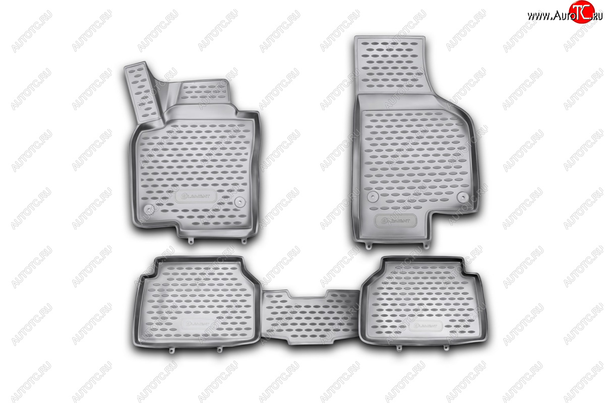 2 369 р. Комплект 3D ковриков салона Element (полиуретан)  Volkswagen Tiguan  NF (2006-2017) дорестайлинг, рестайлинг (Черные)  с доставкой в г. Чебоксары