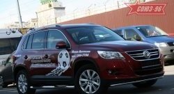 Защита переднего бампера одинарная Souz-96 (d42). Volkswagen Tiguan  NF (2006-2011) дорестайлинг